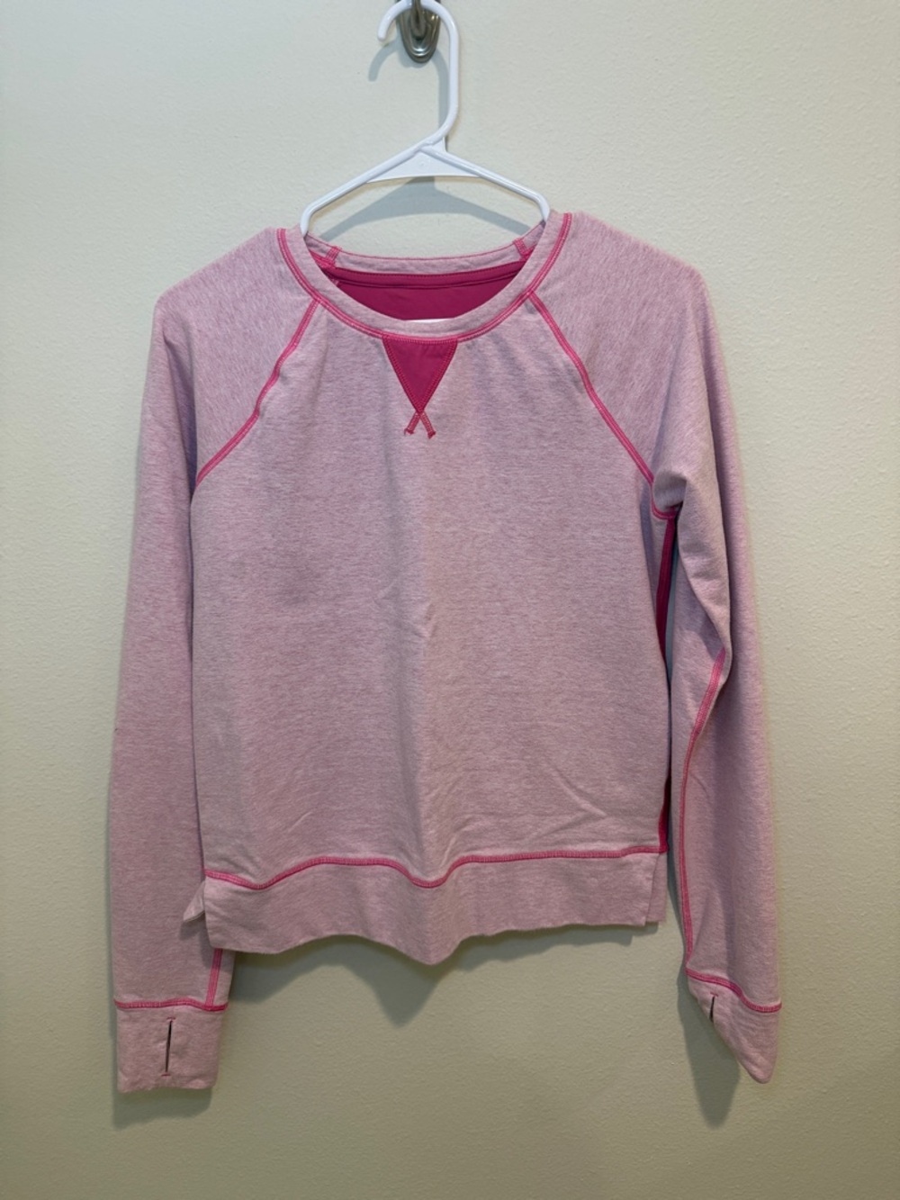 lululemon athletica Pink Layered-Look Crew Sweatshirt